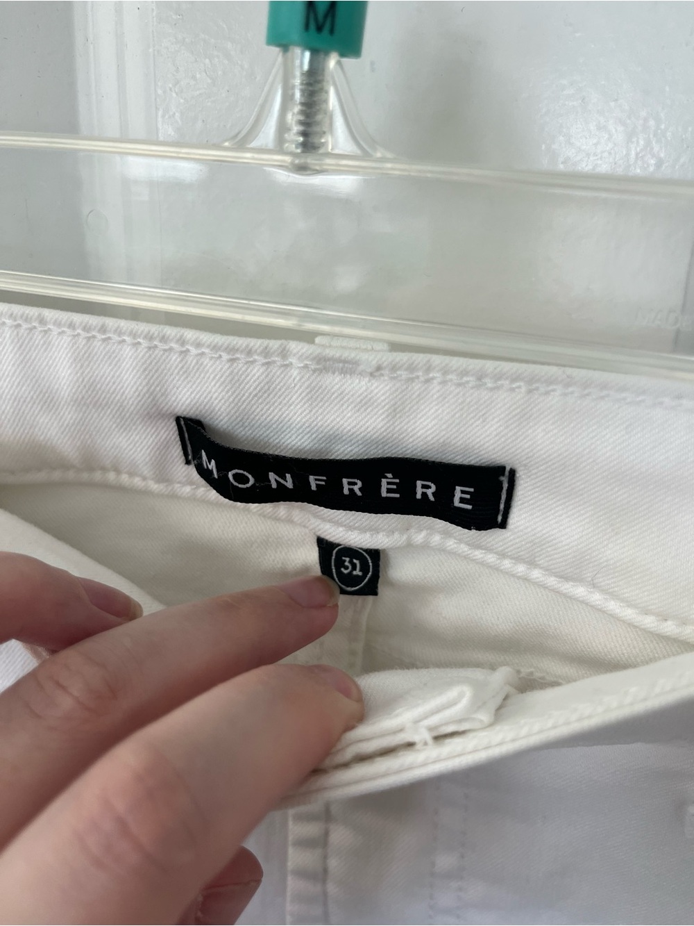 Monfrere white skinny jeans men’s 31 - Picture 3 of 5